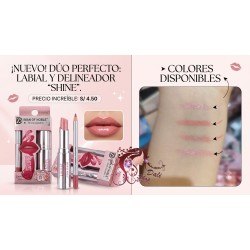 Dúo labial y delineador shine