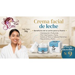 Crema facial de leche
