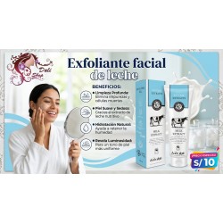 Exfoliante facial de leche